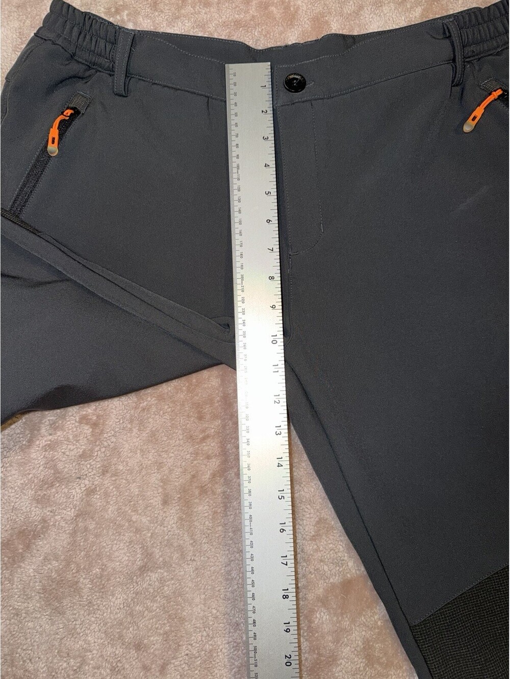 Postropaky Stretch Women 16 Short Outdoor Snow Pants Zip Leg Black/Gray & Orange - Picture 4 of 8